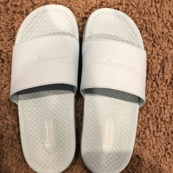 Champion Shoes - Women’s Champion Pastel Blue Slides!